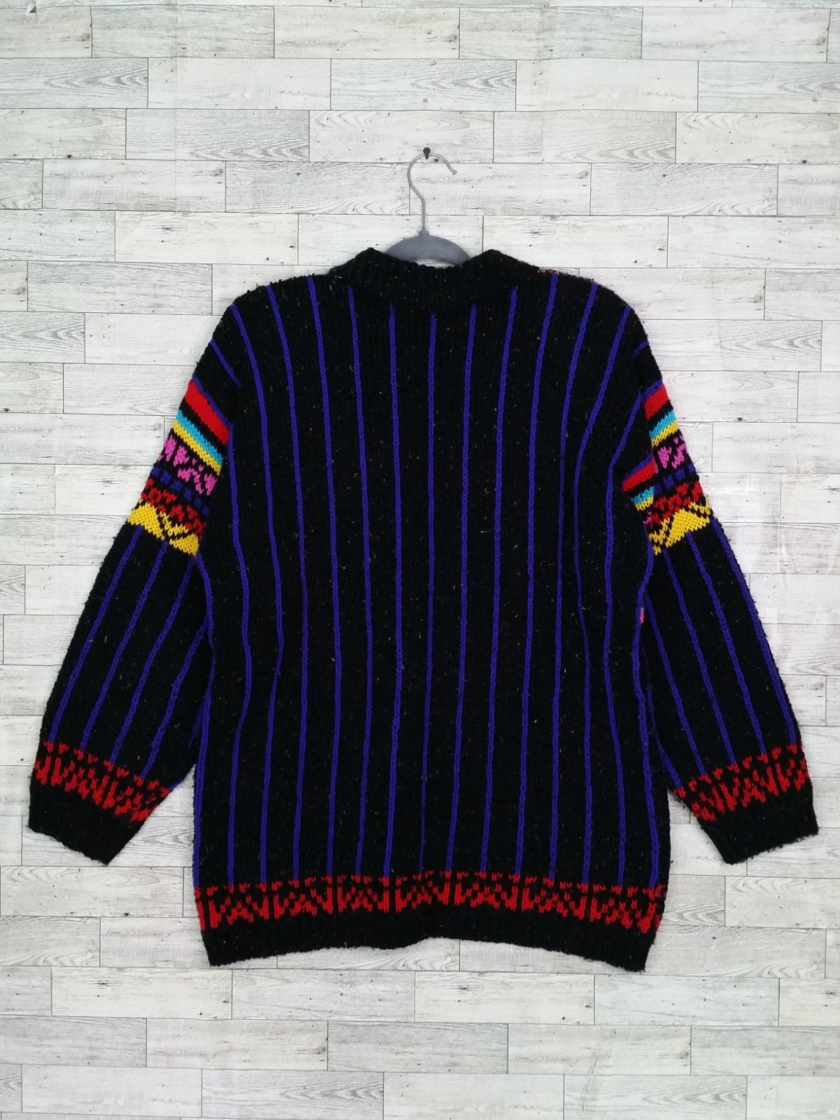 Vintage Kitty Hawk Vivian Wang Sweater Abstract Colorful 90s Grandmacore Size L