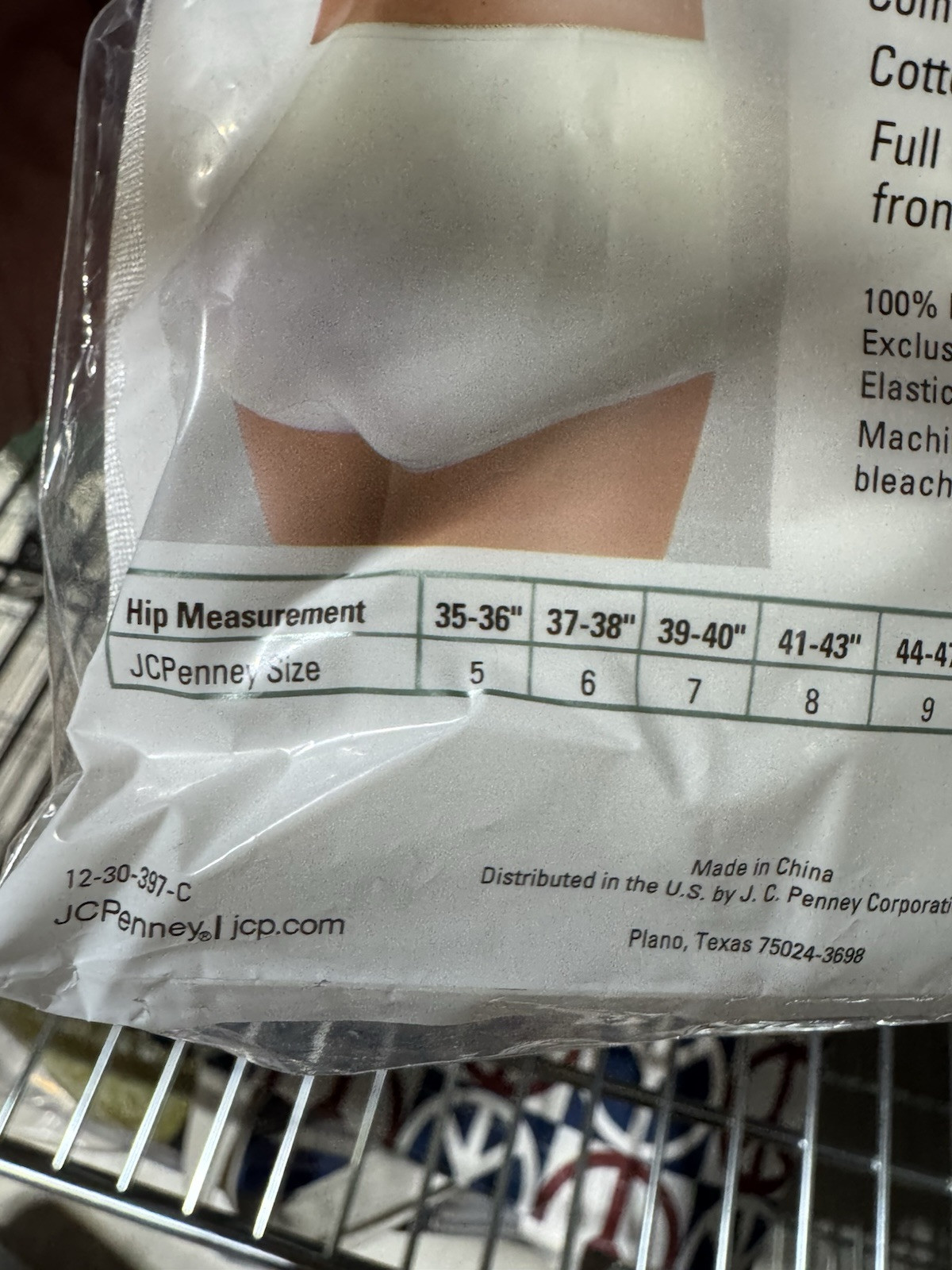 Vintage JCP UNDERSCORE Womens Sz 8/XL Nylon Briefs 3 Pack Sealed Optic White