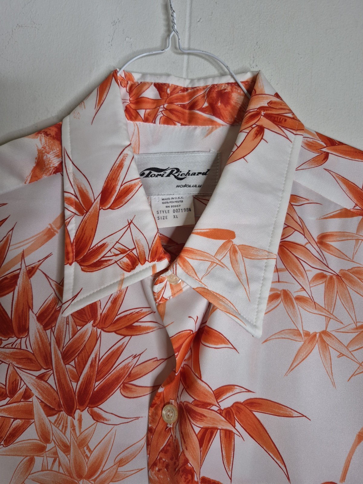 Vintage Tori Richards Hawaiian Tropic Button Up Shoet Sleeve Shirt Women’s Sz XL