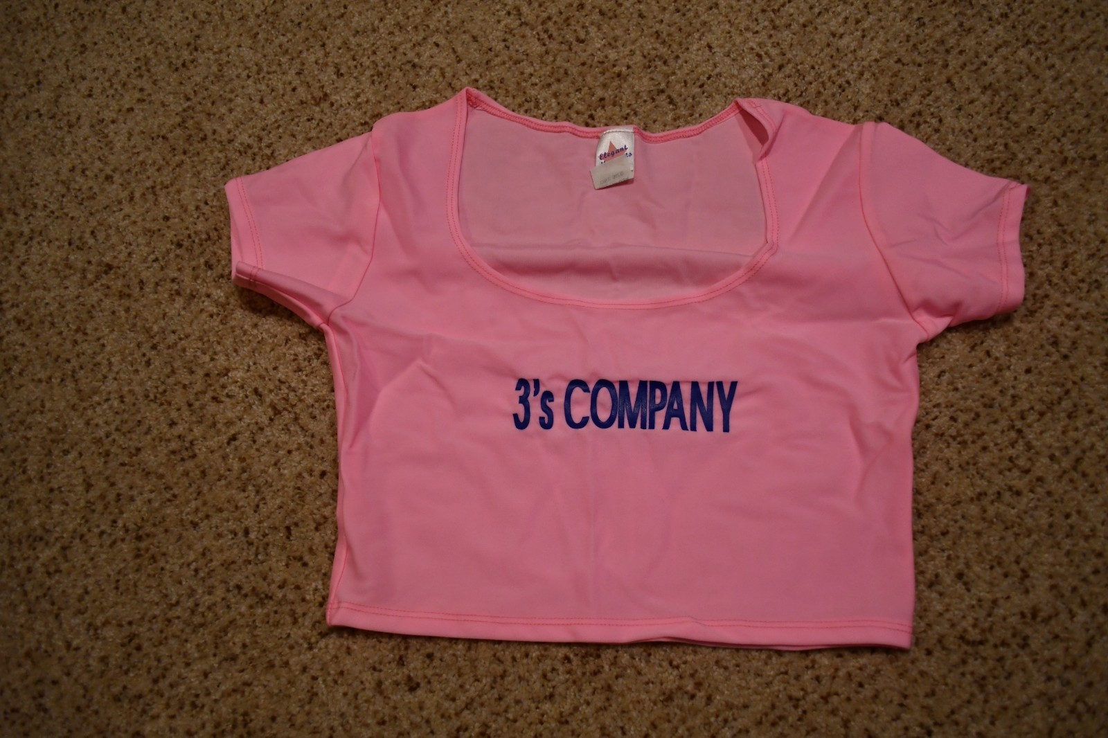 BABY PINK 3’S COMPANY THREE’S COMPANY CROP TOP SHIRT ELEGANT MOMENTS ONE SIZE
