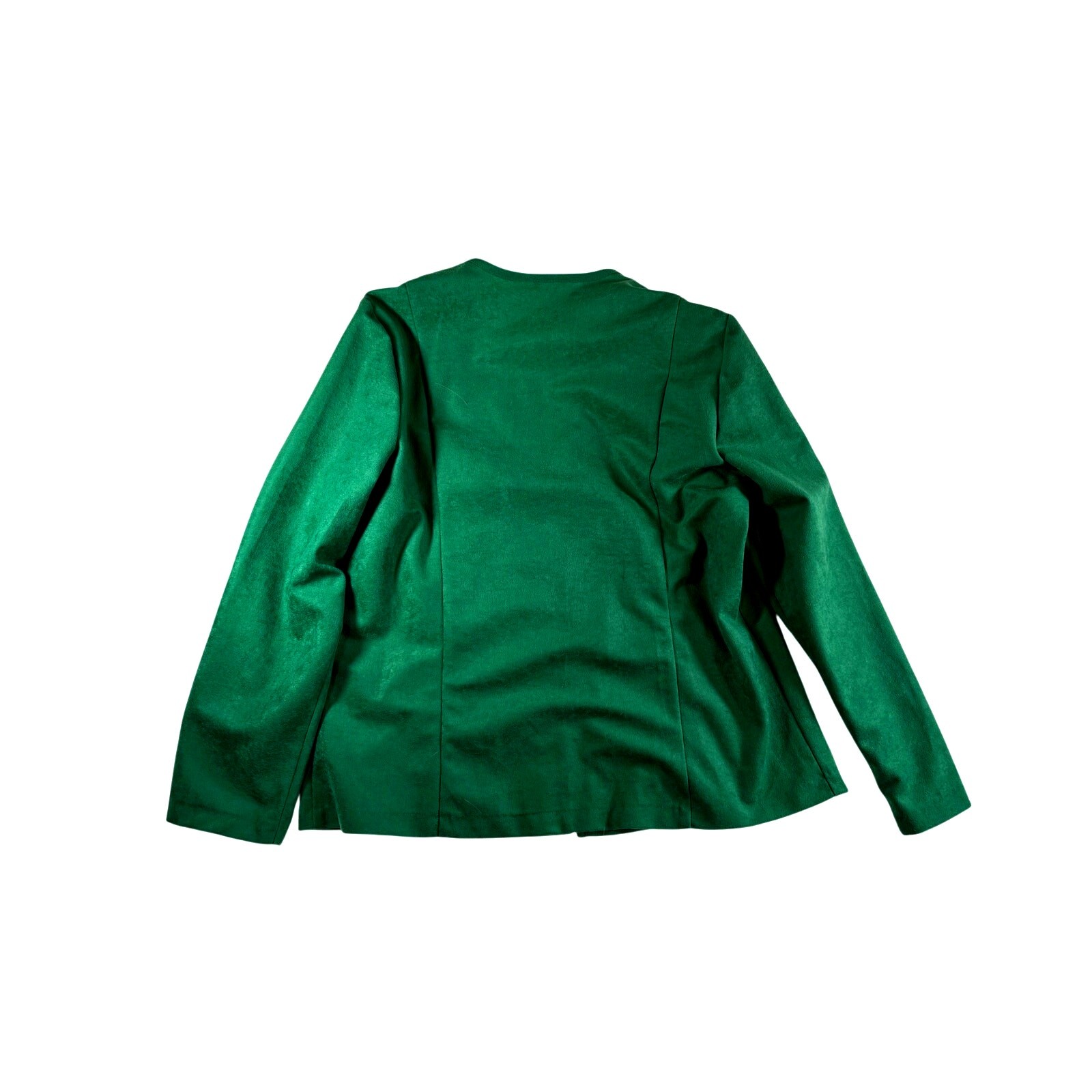 Vintage 70s 80s Blair Kelly Green Blazer Jacket Suit Skirt Shoulder Pads