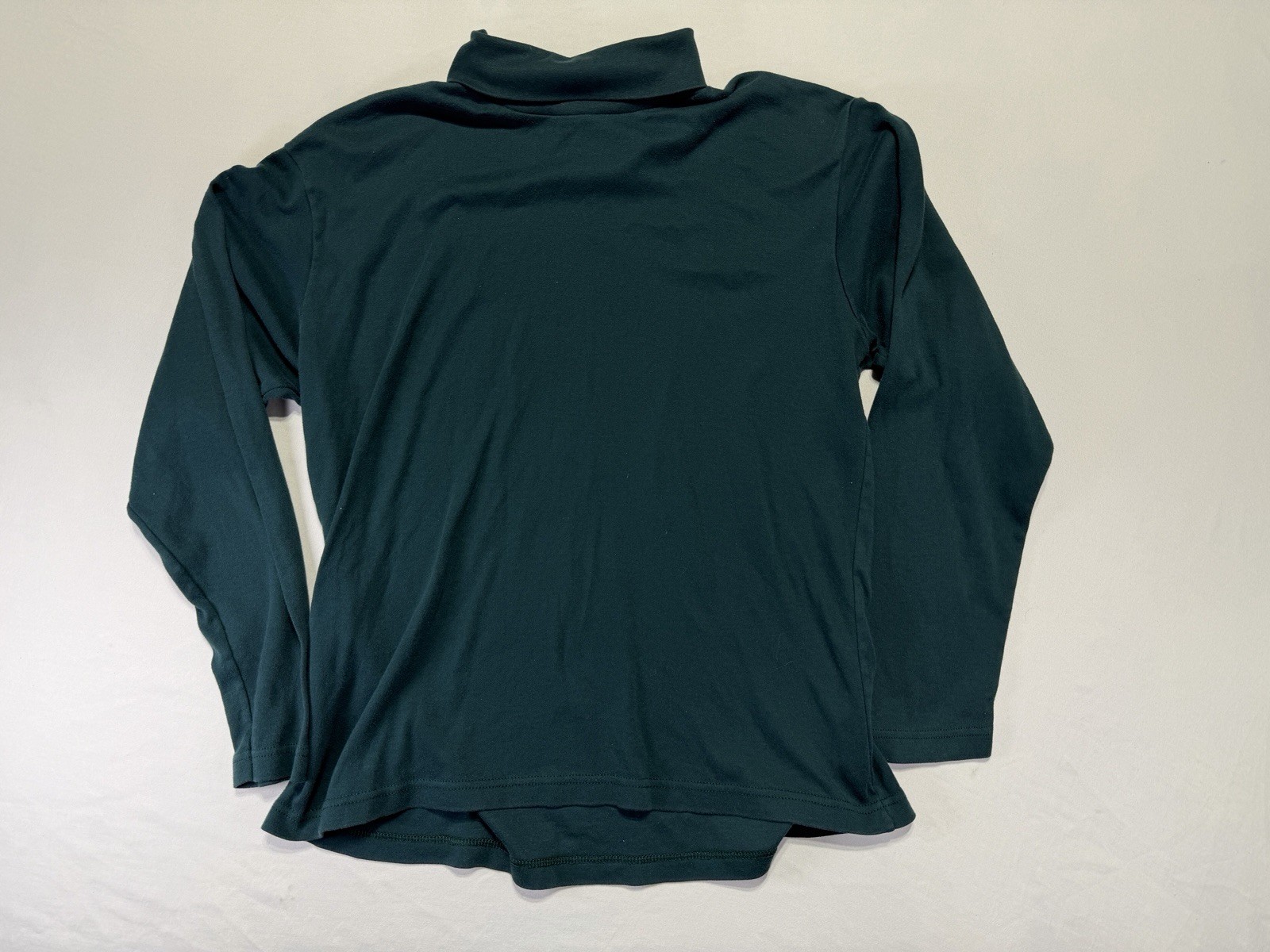 Vintage Bobbie Brooks Turtleneck Shirt Teal Green Stretch Knit Womens XL USA Mad