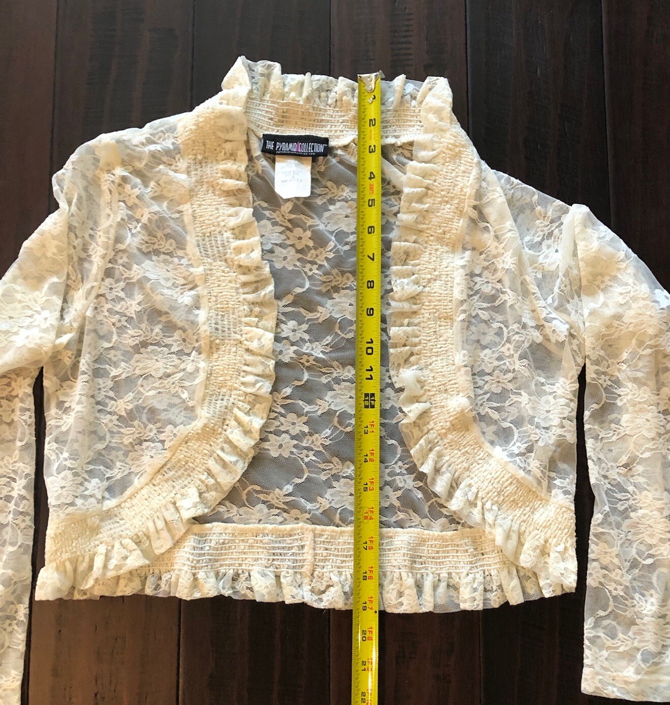The Pyramid Collection Cardigan Womens M Lace Coquette Goth Romantic Y2K 90s