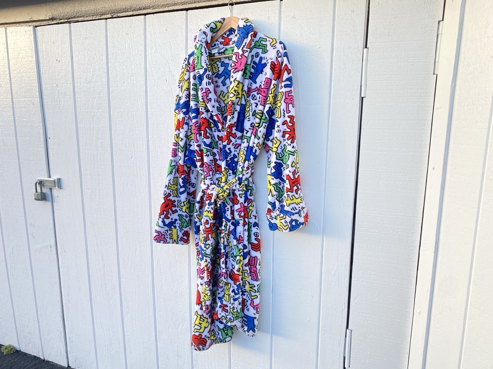 Keith Haring Colorful Art All Over Print Bath Robe Unisex One Size