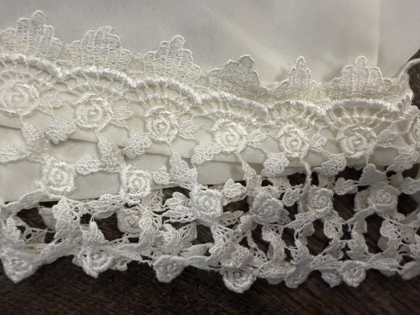 Vintage Katy D Kathryn Deene White Lace Slip Dress—Size 26/28 Made in USA White