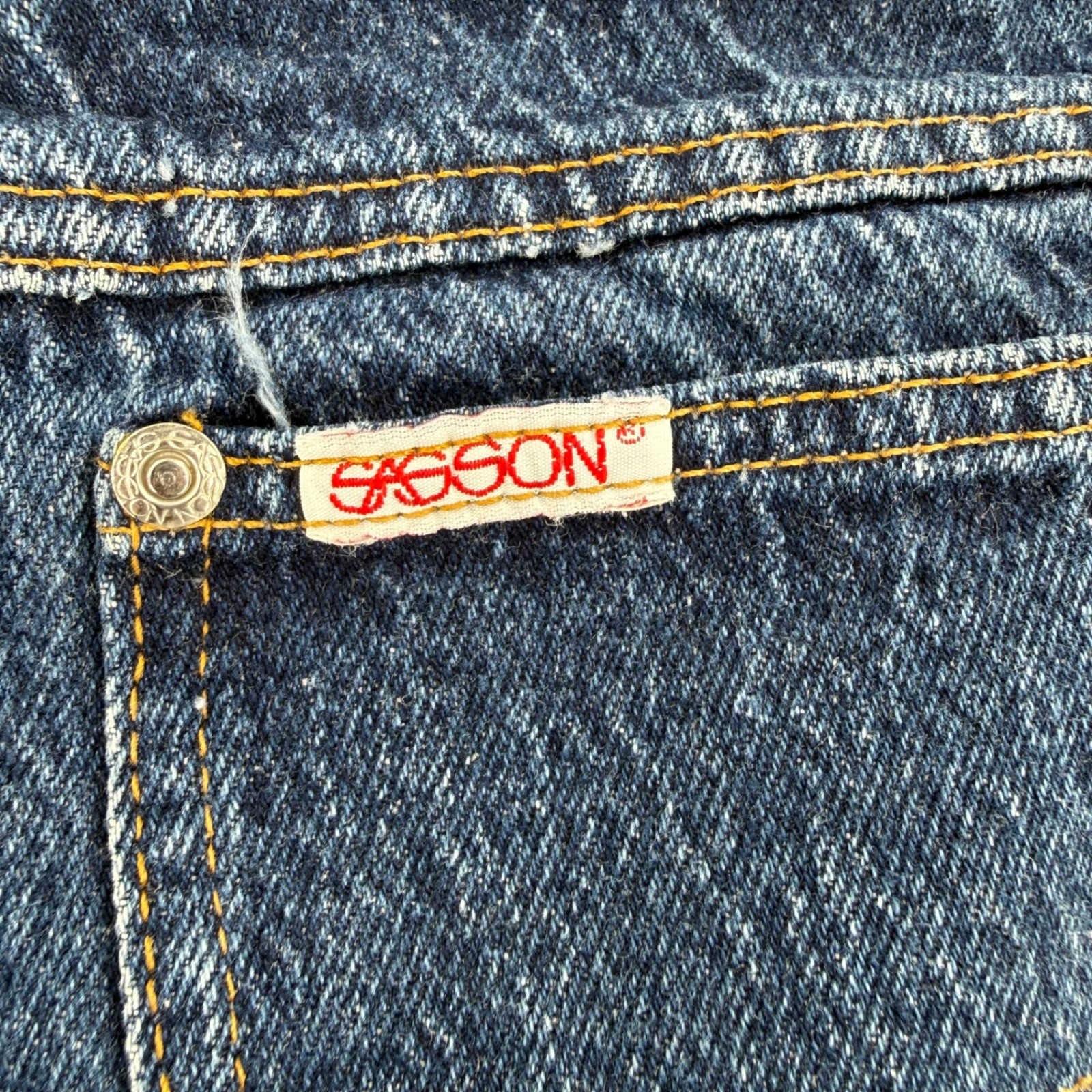 Vintage Sasson High Waisted Mom Jeans Denim Made in USA Tapered Leg Size 27?