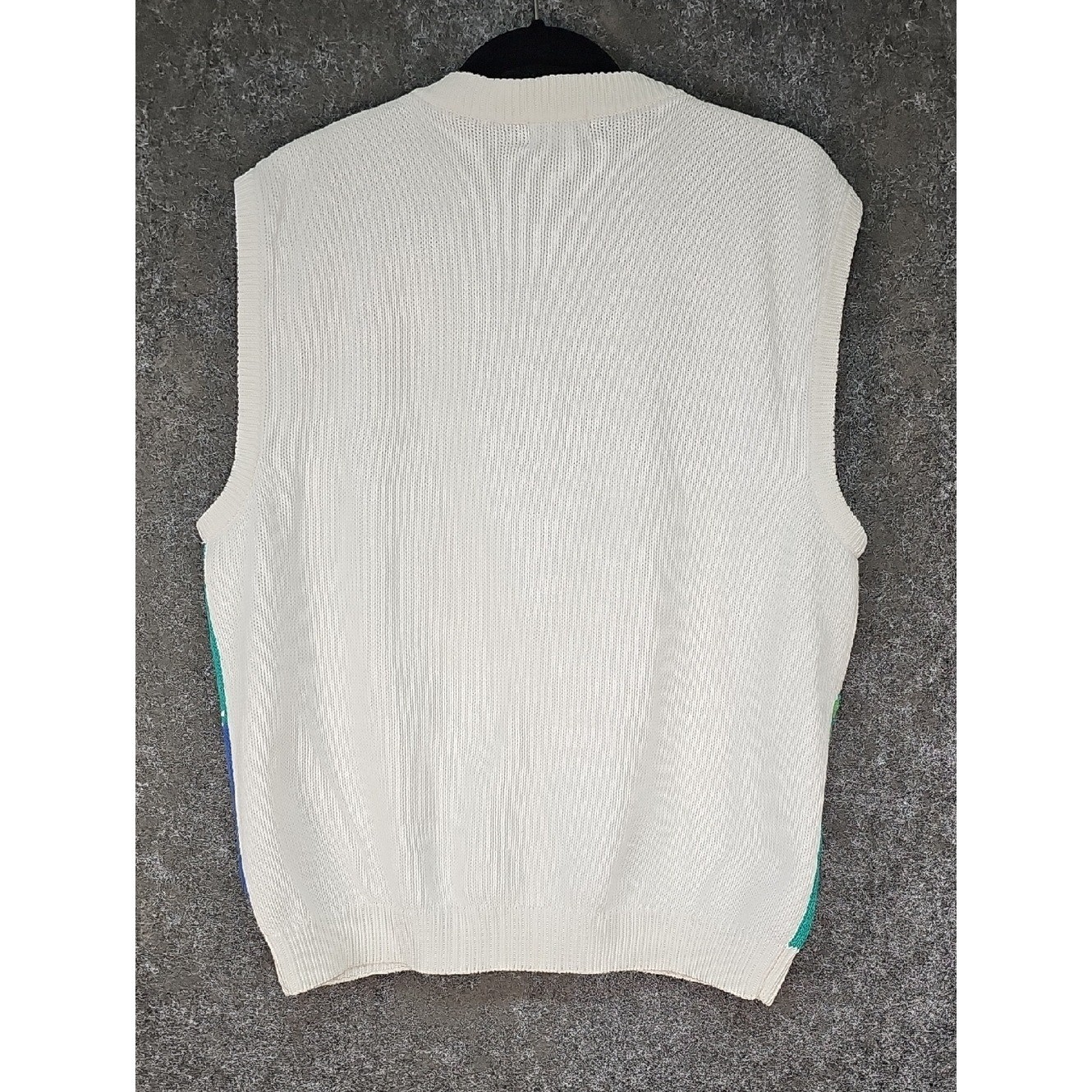 90s Koret Francisca Petites Oversized Tropical Embroidered Sweater Vest, Large
