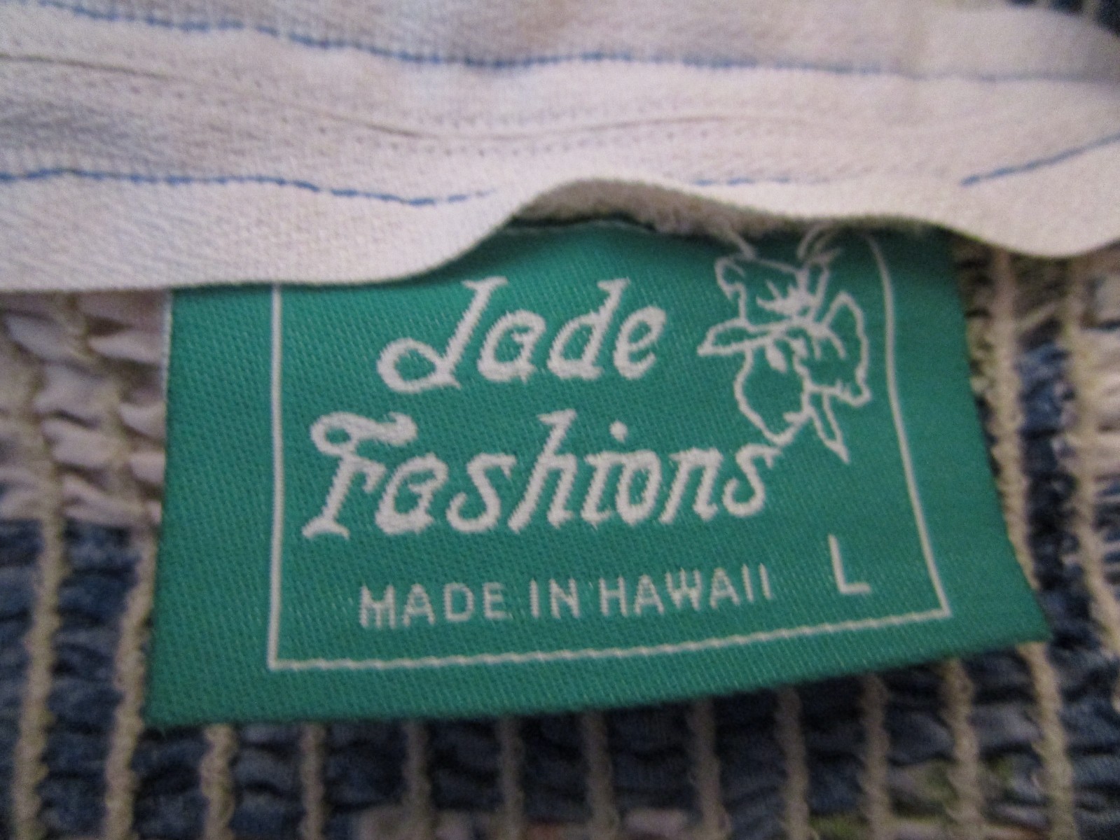 Vintage Jade Fashions 80’s Hawaiian Style Blue Floral Midi Dress Size L