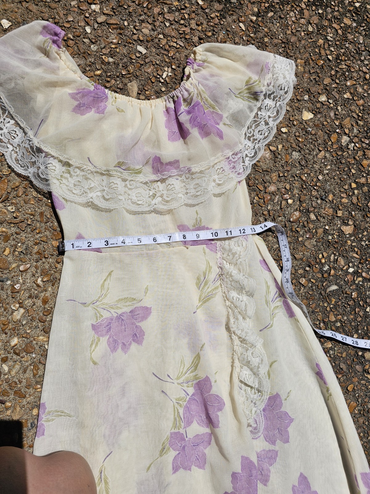 DAMAGED True Vintage 1970s Handmade Prarie Dress Women’s