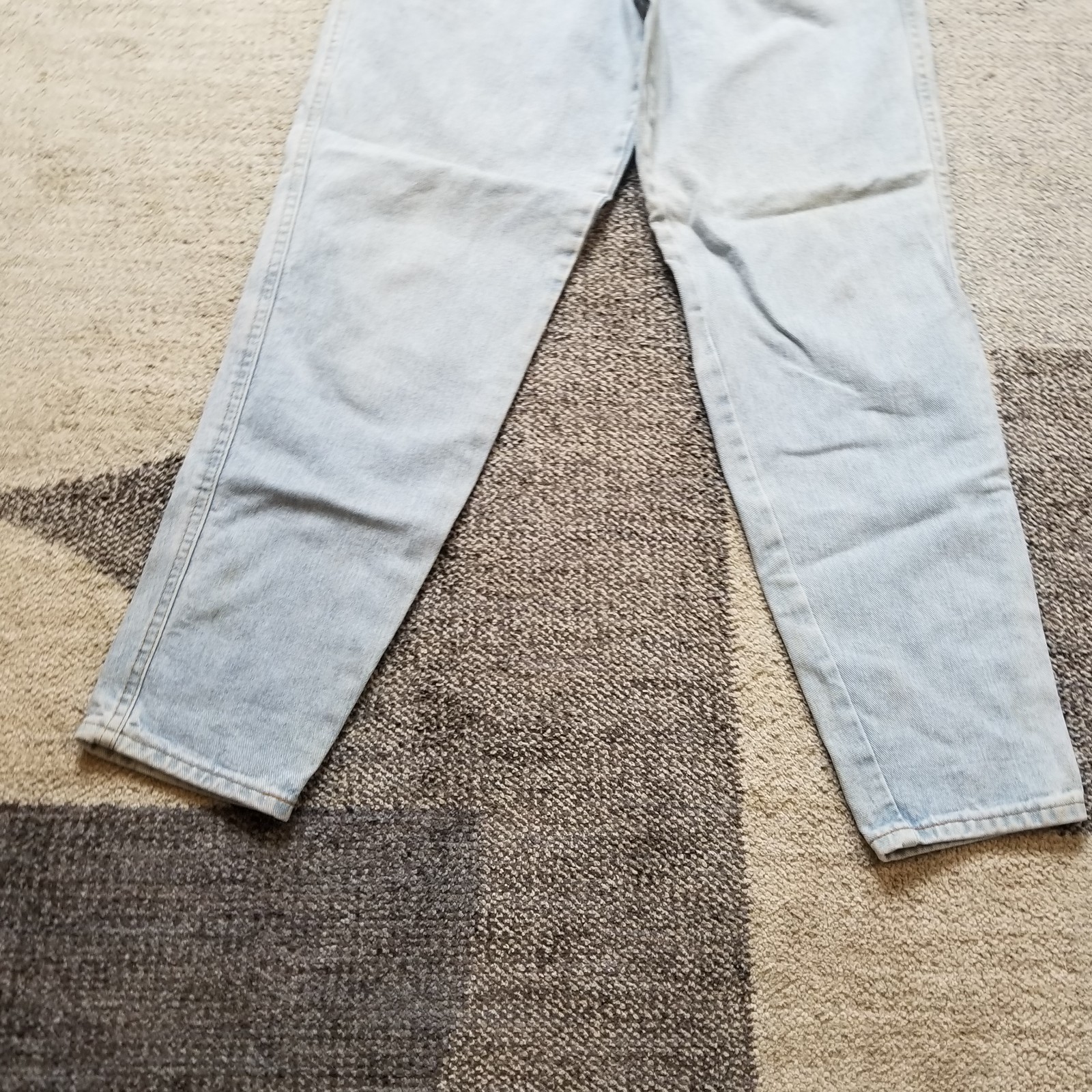 VTG Chic Jeans Womens 25×28 Pleated High Waist Tapered Mom Light Wash USA 80s