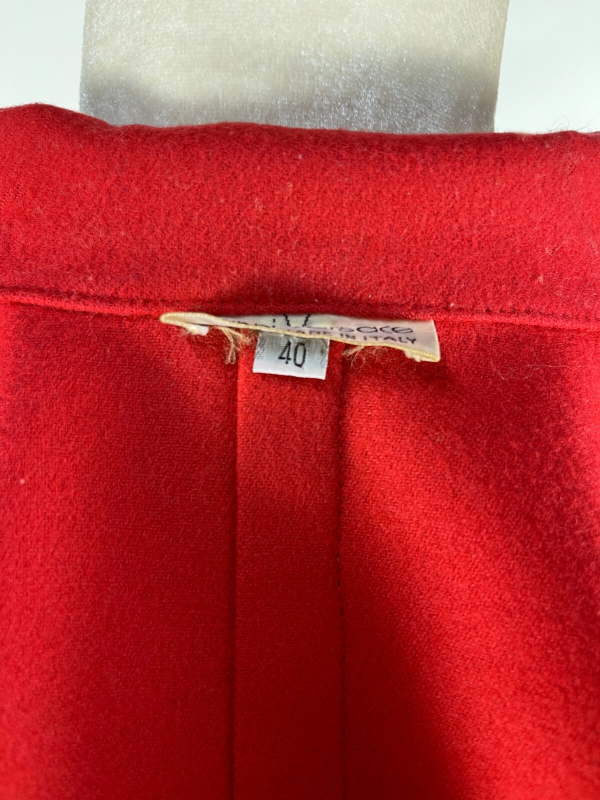 Very Rare Vintage late 70’s Gianni Versace Red Wool Short Jacket Made in Italy