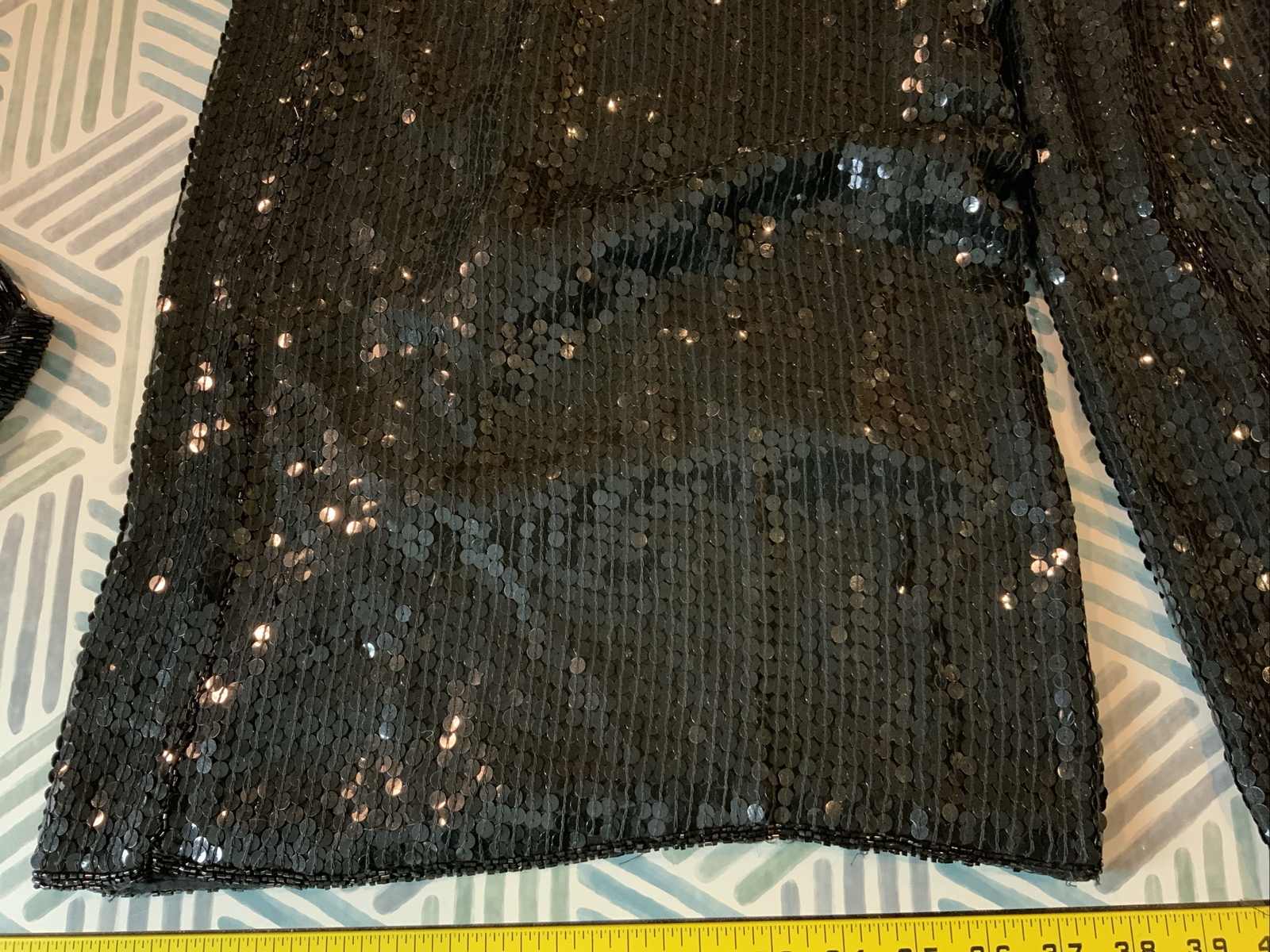 Jean by Joseph Le Bon Vintage Sequined Beaded Evening Palazzo Pants Sz M ￼￼