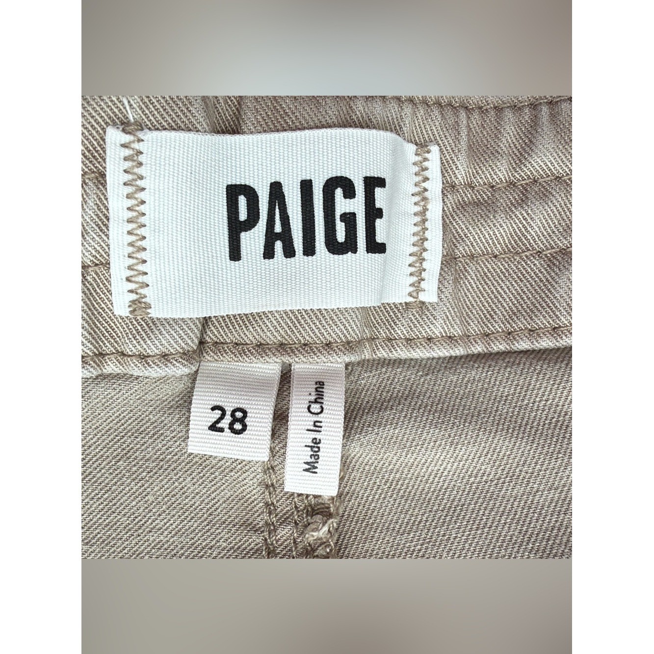 PAIGE womens Reid Jogger Vintage Moss Taupe Jogger Cropped Jean 28