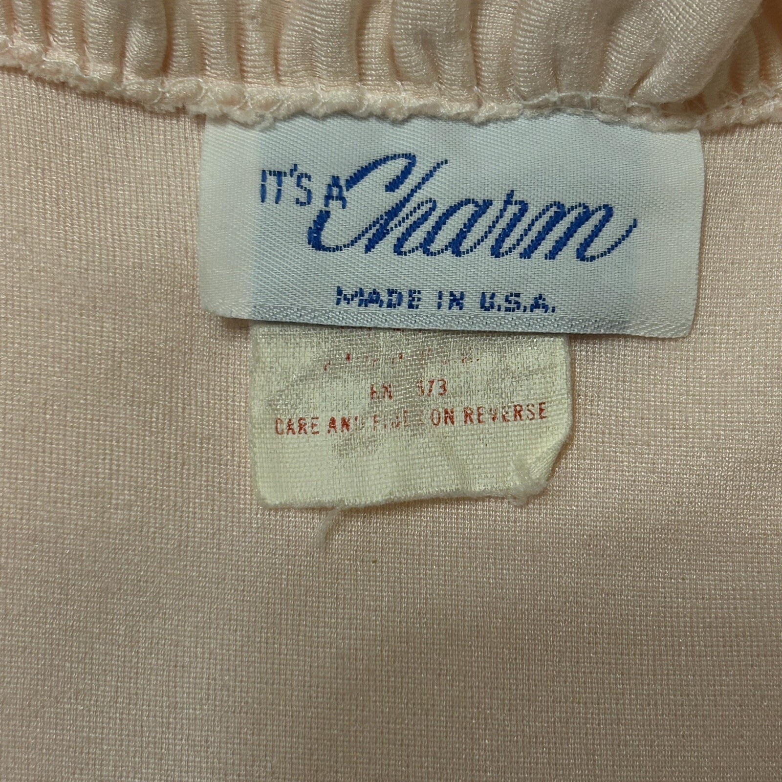Vintage It’s A Charm Robe Women L Pink Embroidered Zip-Up Dressing Gown