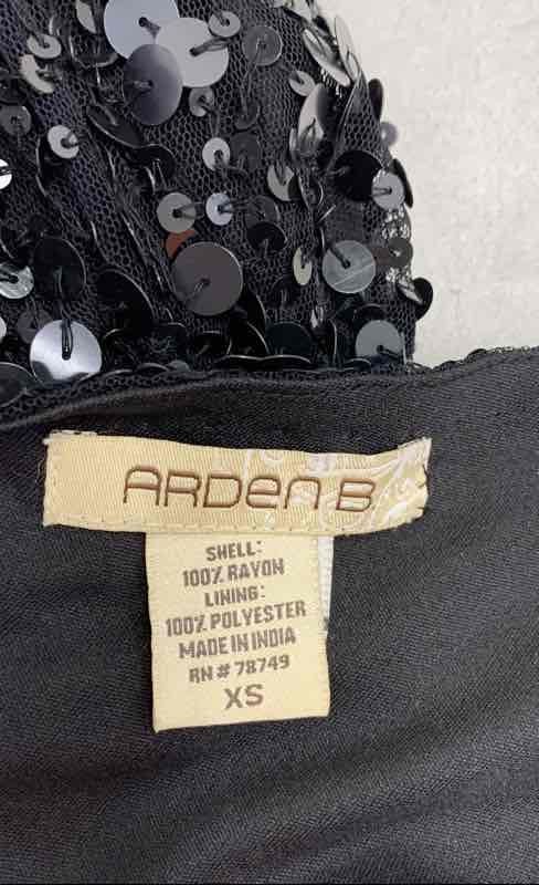Vintage Y2K Arden B Women’s Black One Shoulder Sequin Mini Dress Sz XS