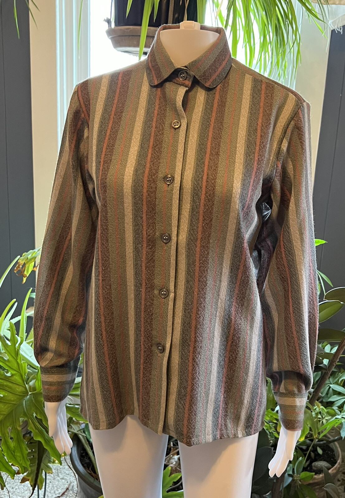 Vintage Millars Clifden Wool Ireland Striped Long Sleeve Womens S