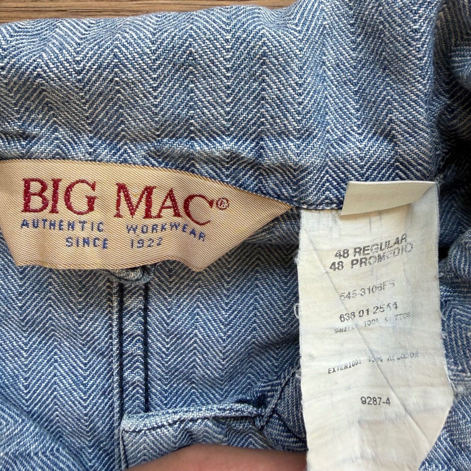 Vintage Big Mac Herringbone Denim Jacket Betty Boop LA Dodgers Chore Coat 48 Reg