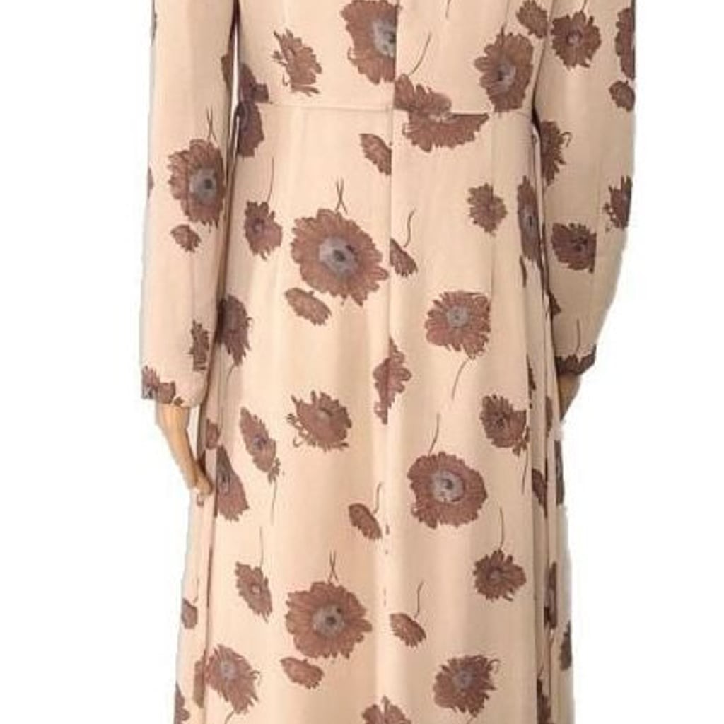 Vintage floral pattern maxi dress with Peter Pan collar