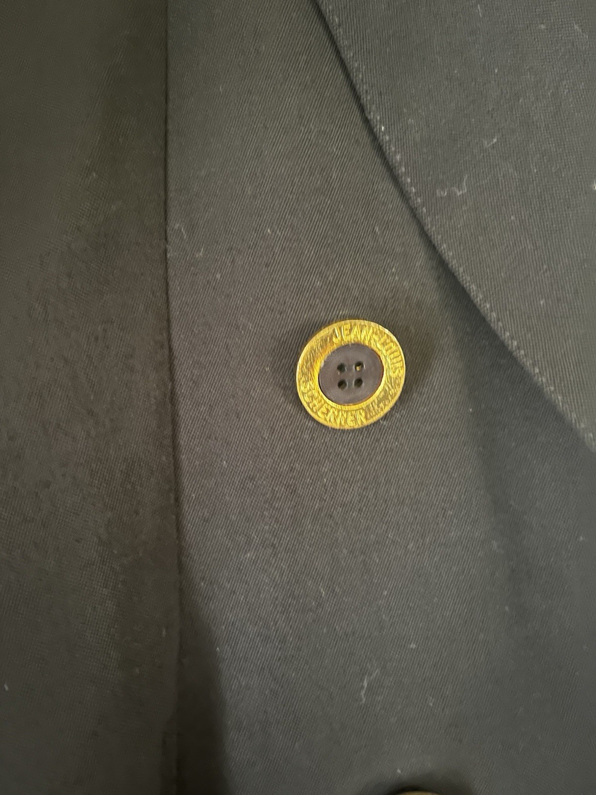 VTG Jean-Louis Scherrer Made In France Gold Button Minimalist Classic Blazer 42