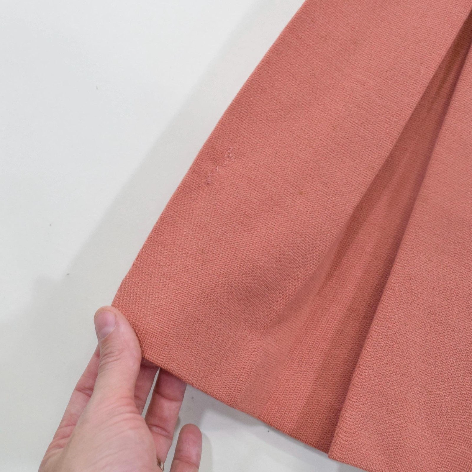Vintage 60s 70s Dress S/M Pink Knit Drop-Waist Pleated Mini Preppy Mod