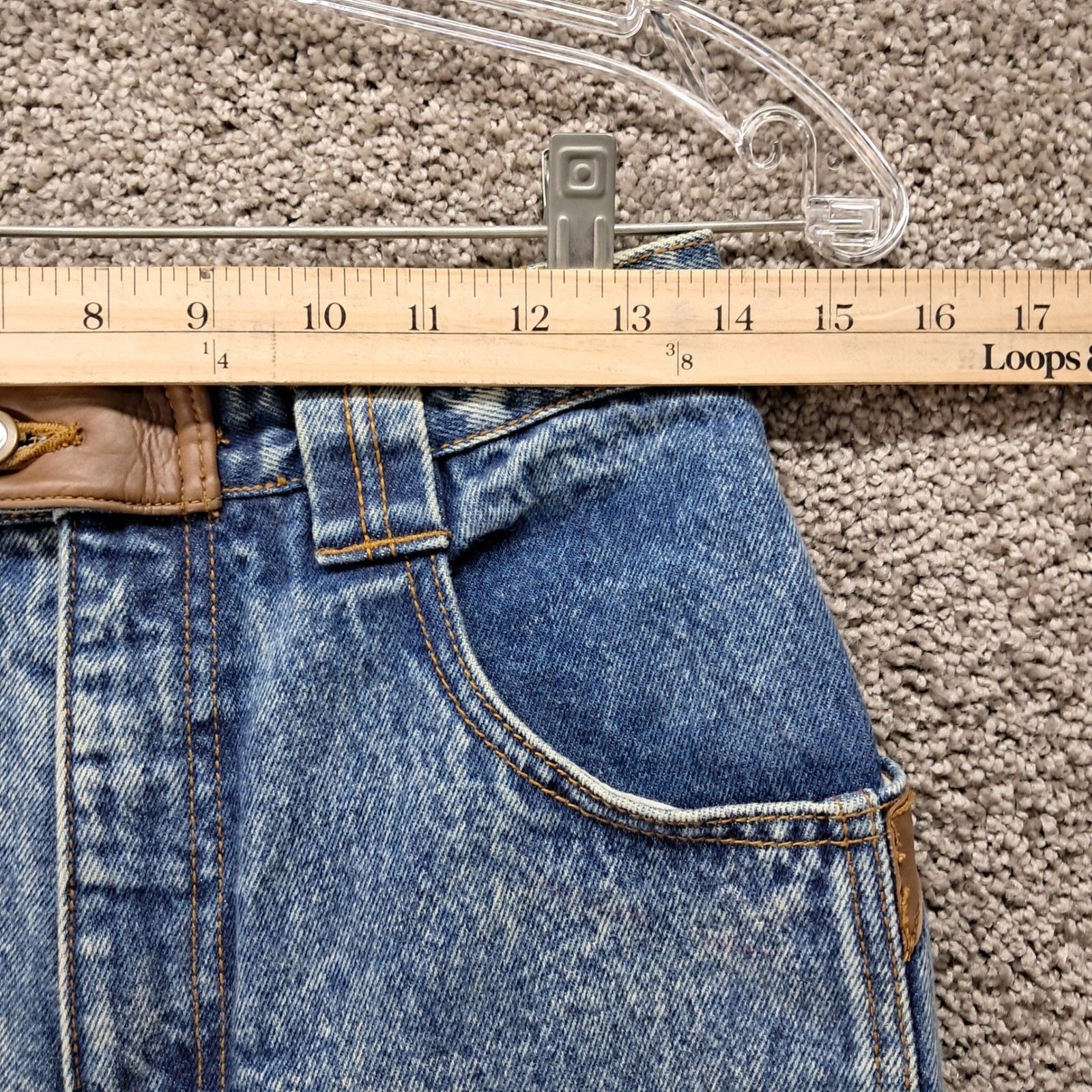 Rio by Stephanie Maison Vintage Acid Wash High Waist Tapered Jeans Blue Sz 11