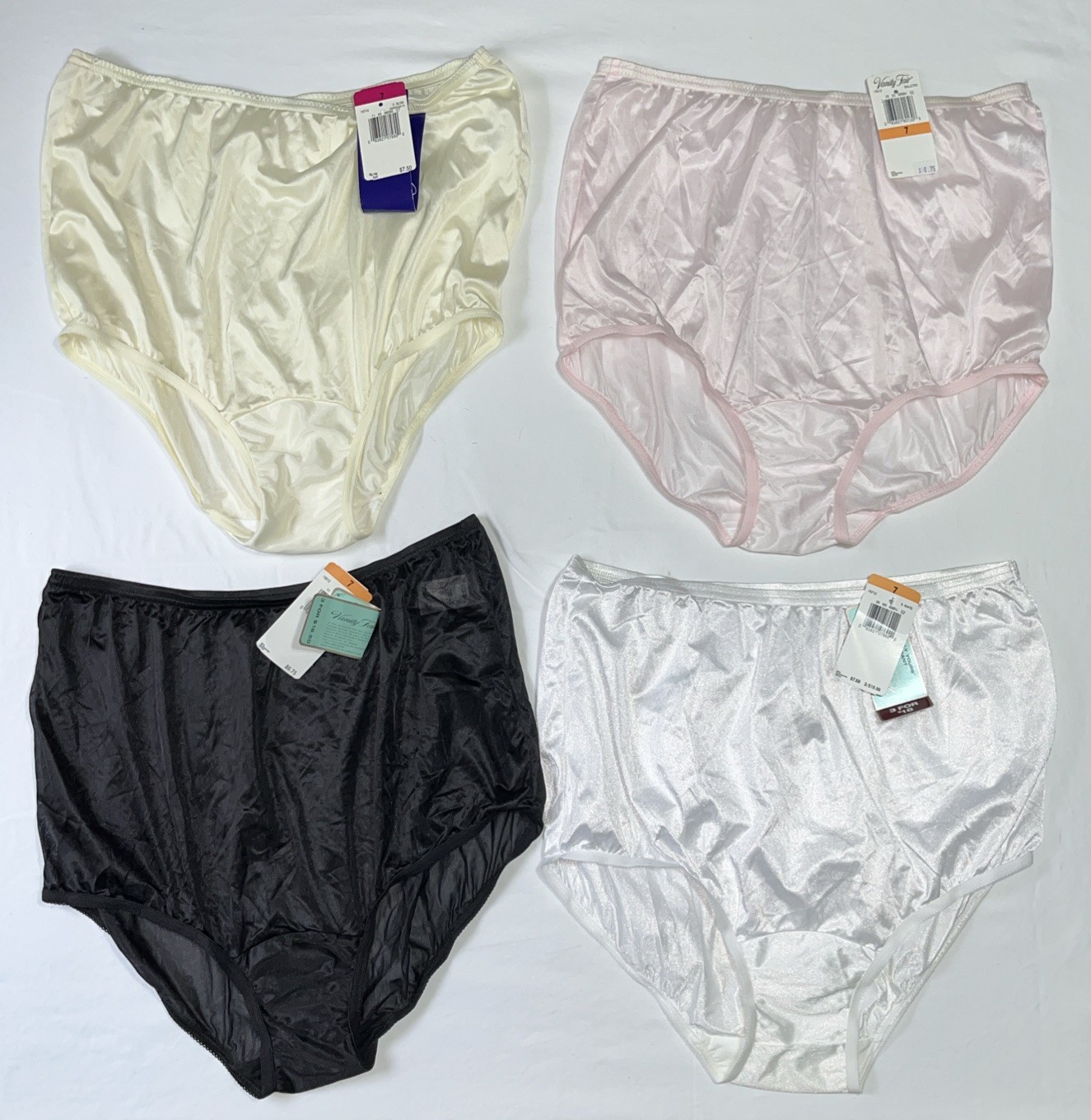 VTG 1990s 00s y2k NWT Vanity Fair Nylon Lace Panty Lot Granny Panties Sz 7 NWT