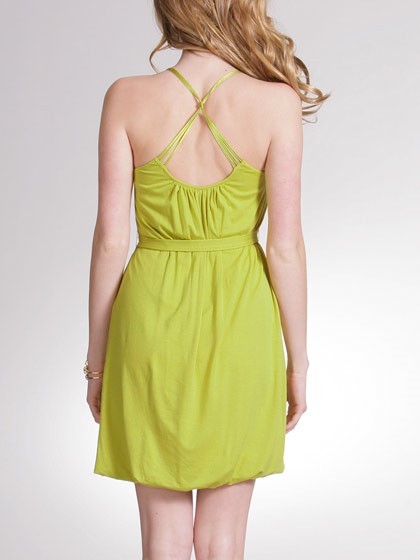Vintage Arden B Chartreuse Cocktail Party Dress size S