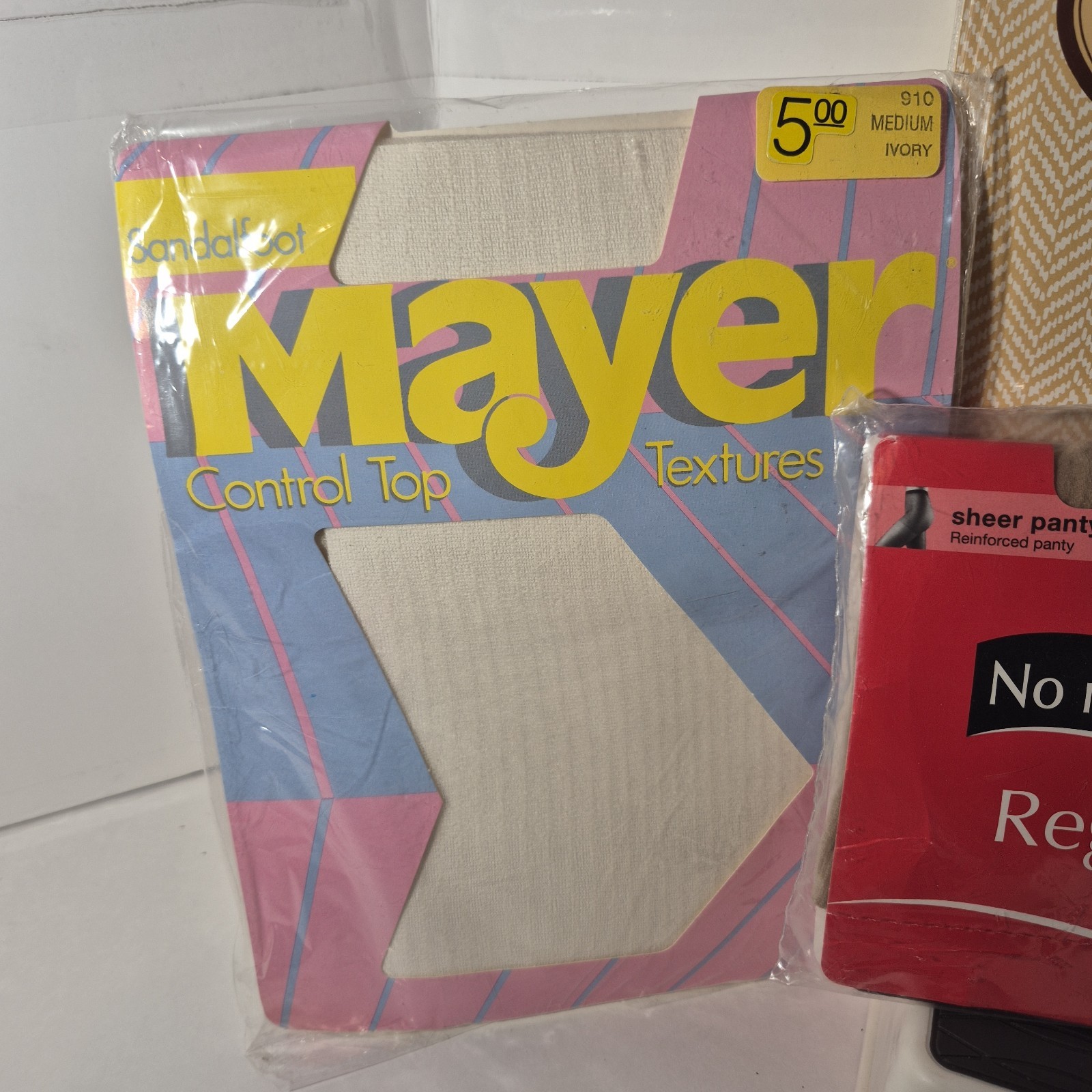 Pantyhose Lot of 7 Mixed Brand No Nonsense, Sears, EP, & Mayer (Size B & Large)
