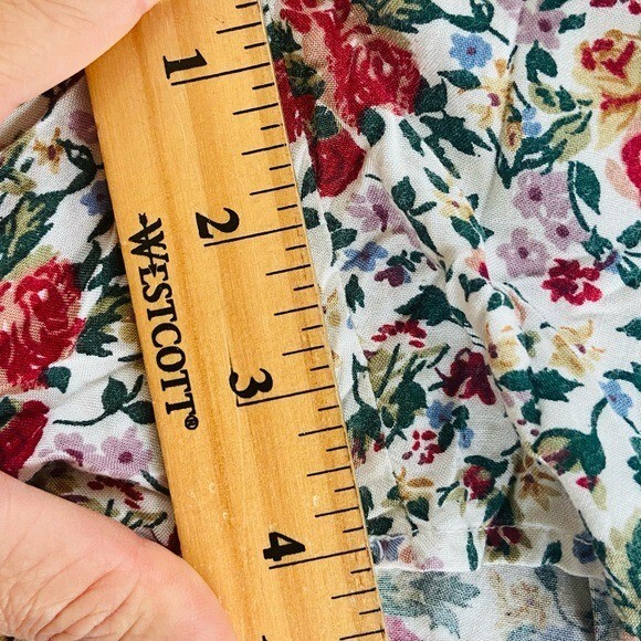 Pellini VTG 90s Y2K Floral Romper Size 5/6 Junior Cottagecore Pleated Pockets
