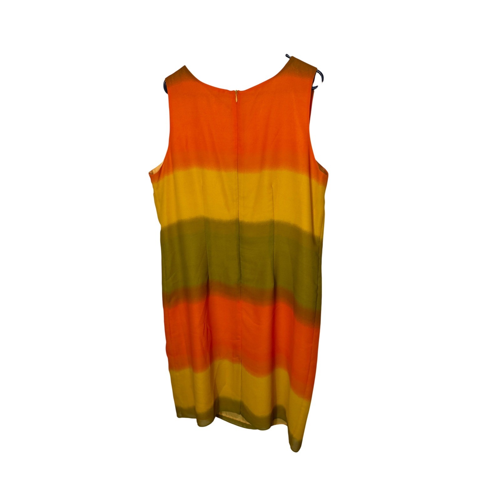 Positive Influence Vintage Ombre Stripe Dress and Cardigan Set Orange Yellow 18