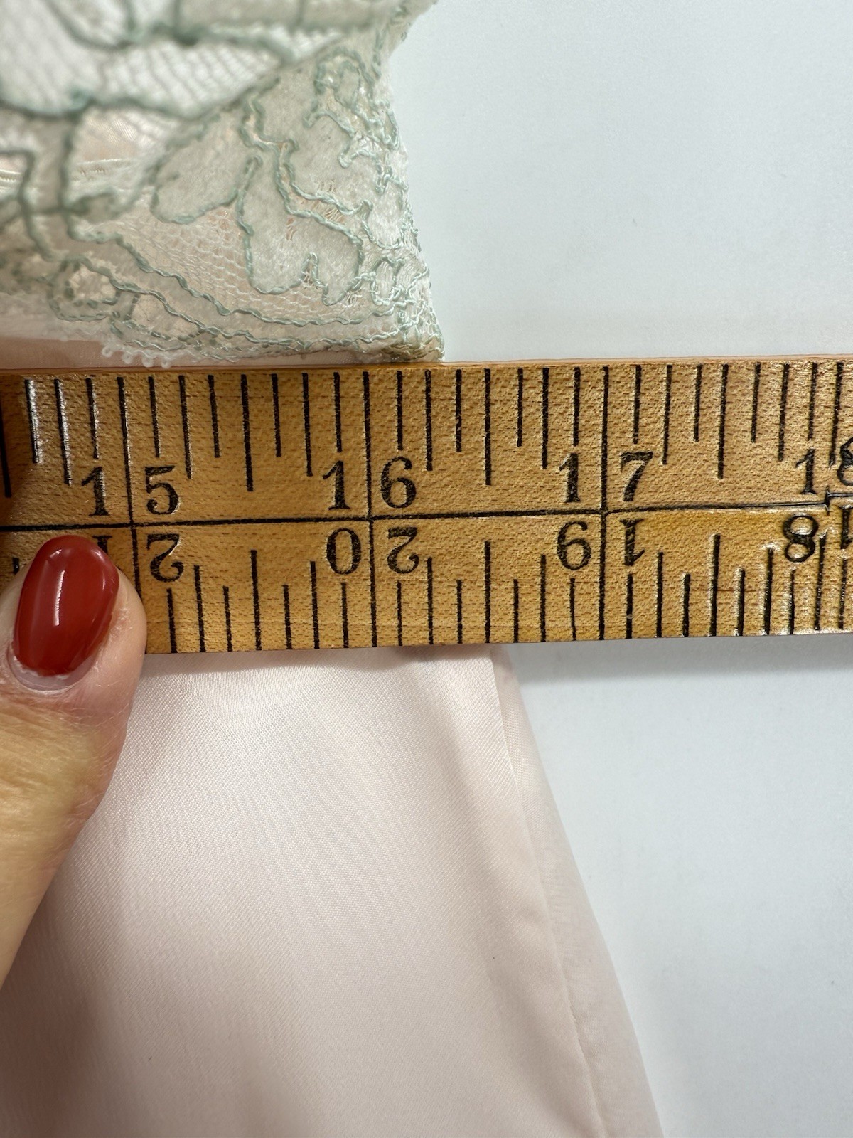 VTG Sears Pink Satin Long Nightgown Sleeveless Lace Trim Lingerie Size 34