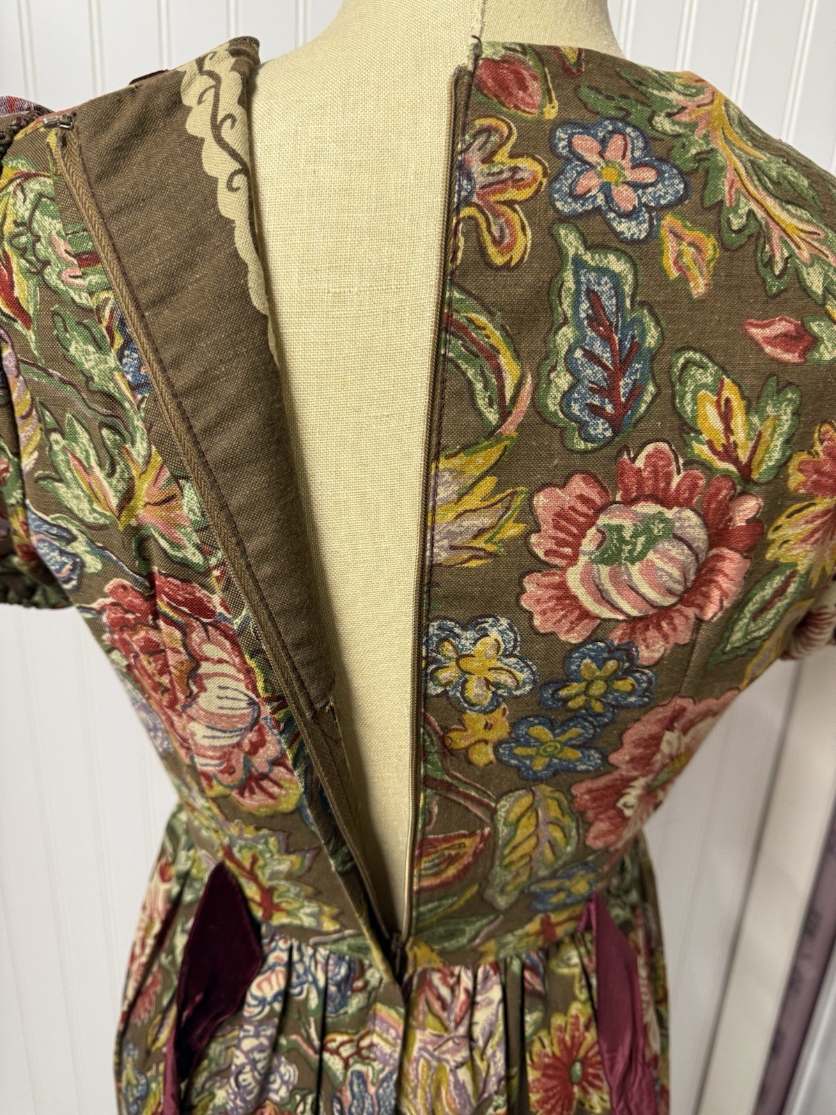 1970s Vintage Young Edwardian by Arpeja Boho Floral Maxi Dress: S