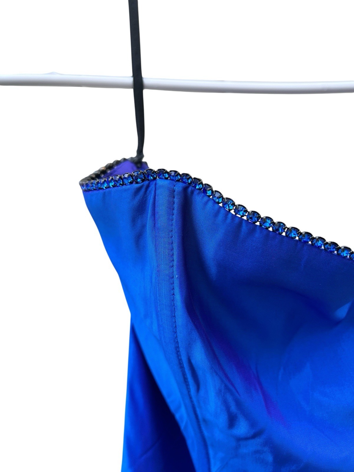 Gunne Sax Jessica McClintock Blue Strapless Prom Gown Vintage Y2k Formal Dress