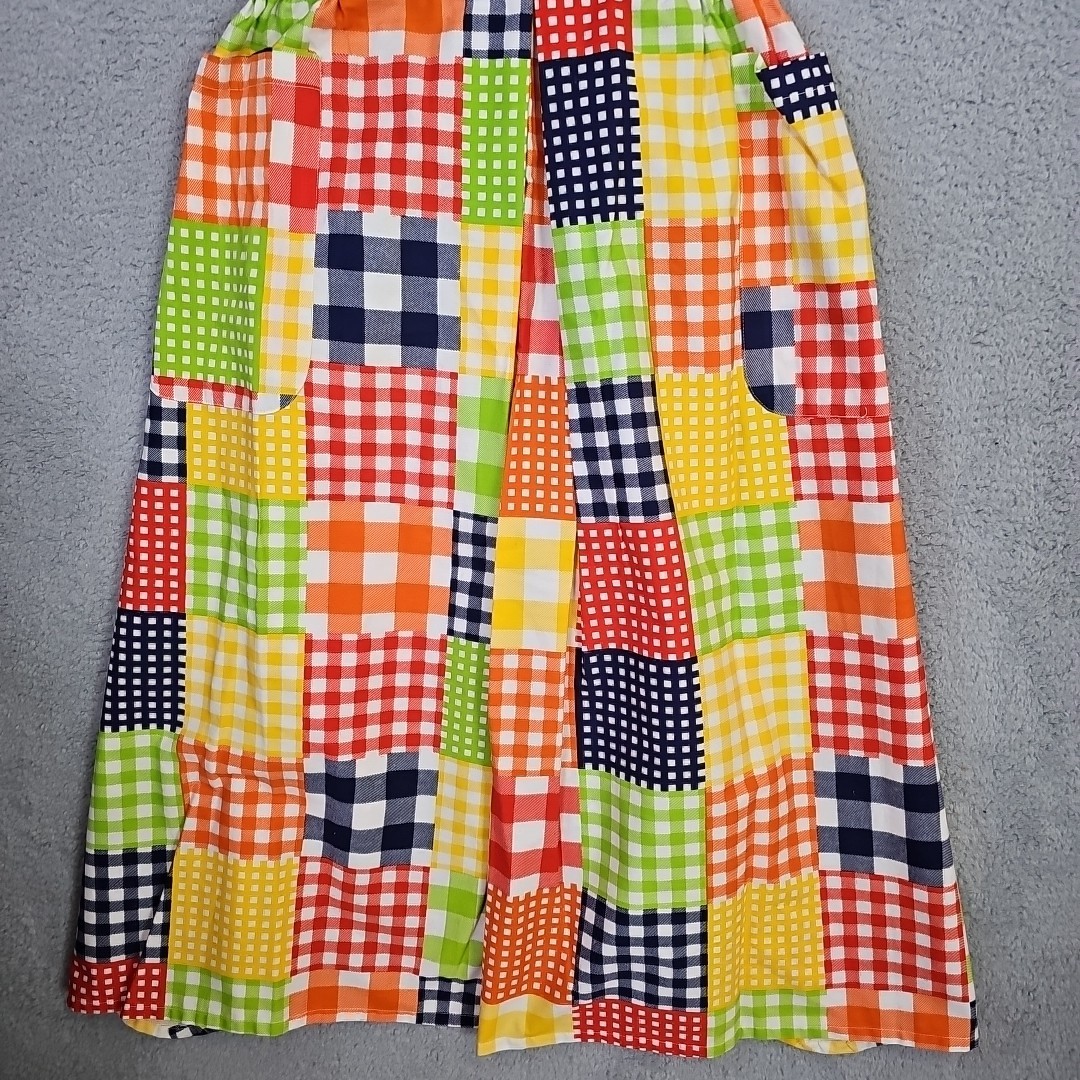 Vintage 60s 70s DESIGN HOUSE Patchwork Cottage Core Apron Jumper Maxi Dress
