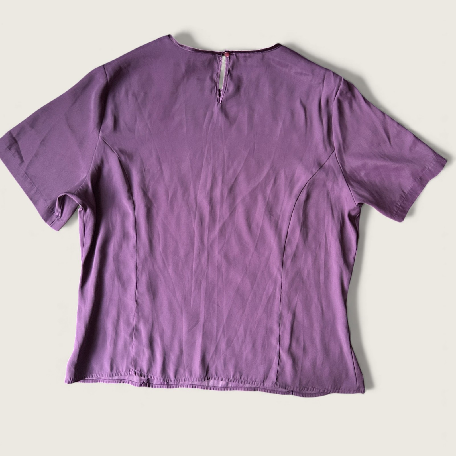 Christie & Jill Lavender Blouse Women’s Short Sleeve Vintage Top Size XL