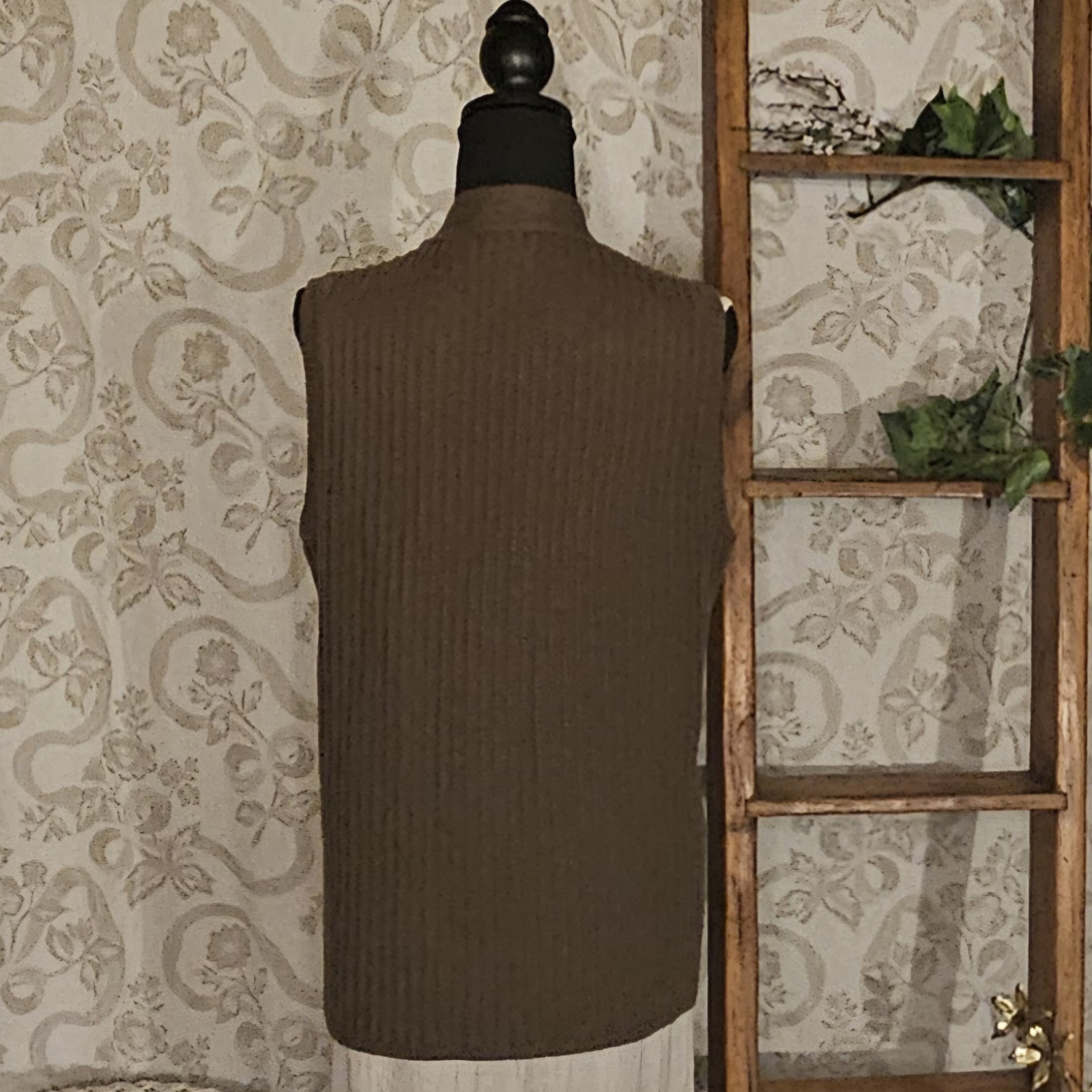 Fisherman Vtg 70s Brown Sweater Vest 10 Long Cottagecore Dark Academia Lagenlook