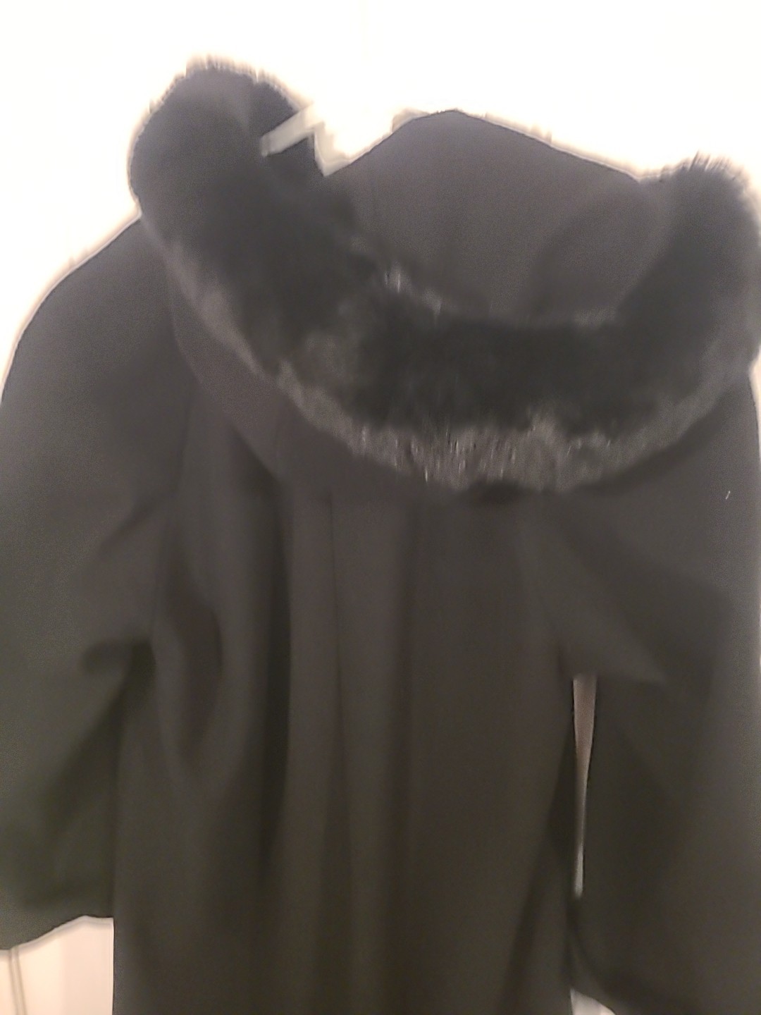Rare Vintage Donnybrook Rabbit Fur Lined Hood Full Length Wool Coat Sz 8 Vintage