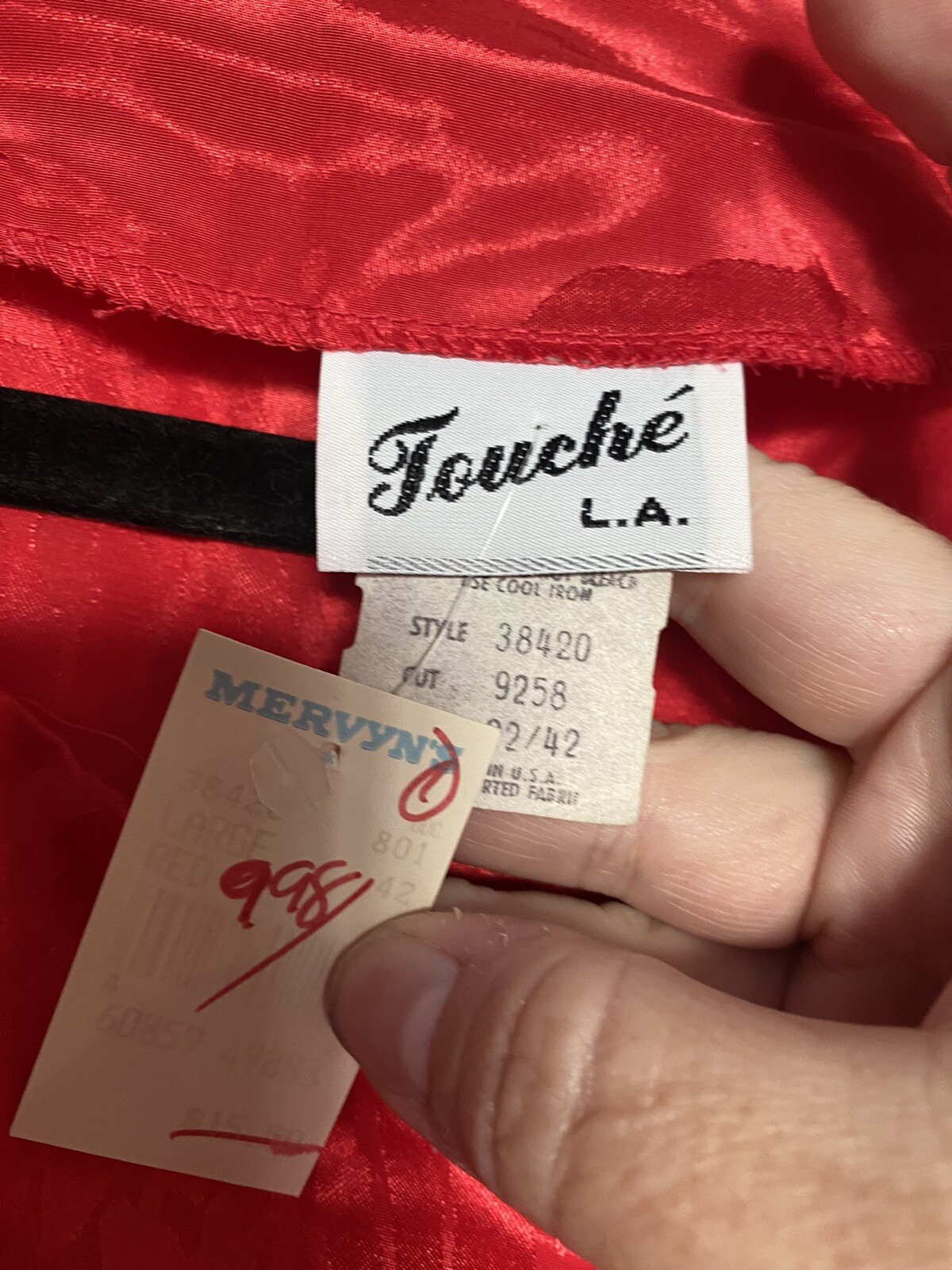 Red Rose VINTAGE NWT Mervyn’s Touche’ LA 80’s 90’s shirt Top M L ?