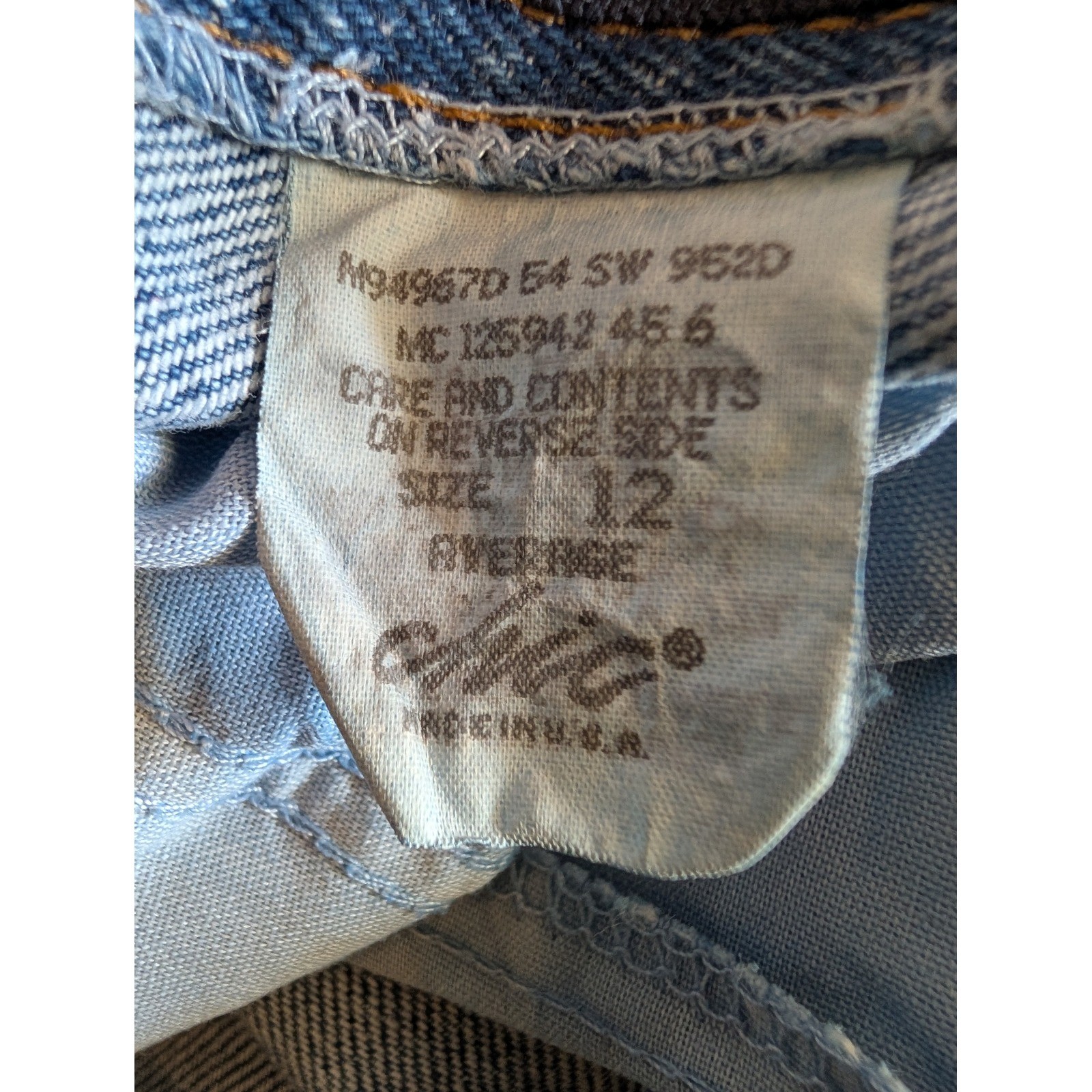 Vintage Chic High Rise Relaxed Fit Tapered Leg Jeans Made in USA Size 12 Average