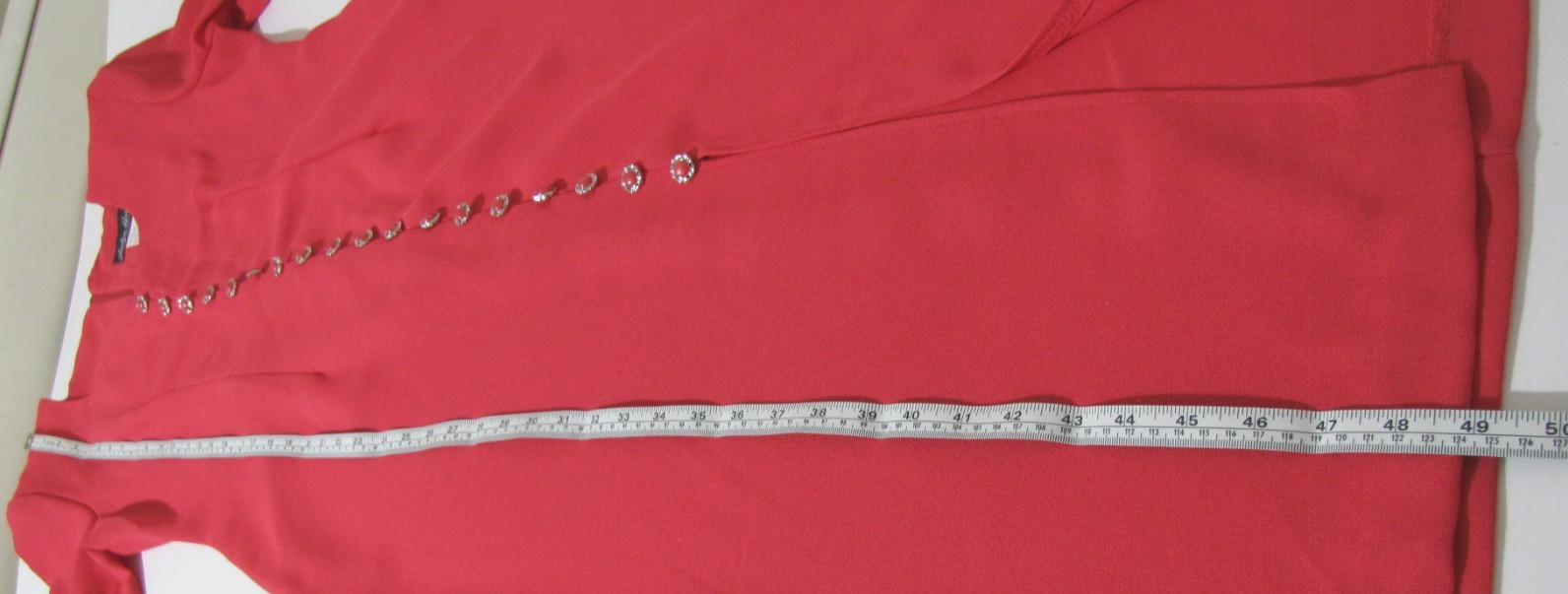 VTG 90s Dress Jaclyn Hart Rose-Pink Maxi Straight Short Sleeve Front-slit Wm. 10