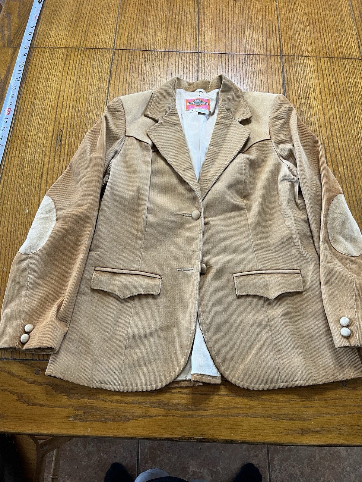 Vintage Ms Pioneer Southwest Riding Style Corduroy & Suede Blazer W-14 (0643-11)