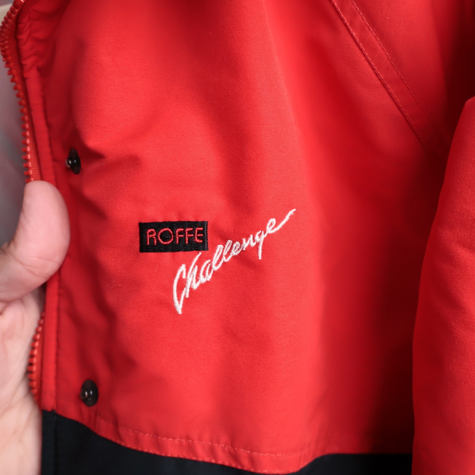 Vintage Roffe Red Black Color Block Womens Small Ski Jacket Retro Bold G0retex