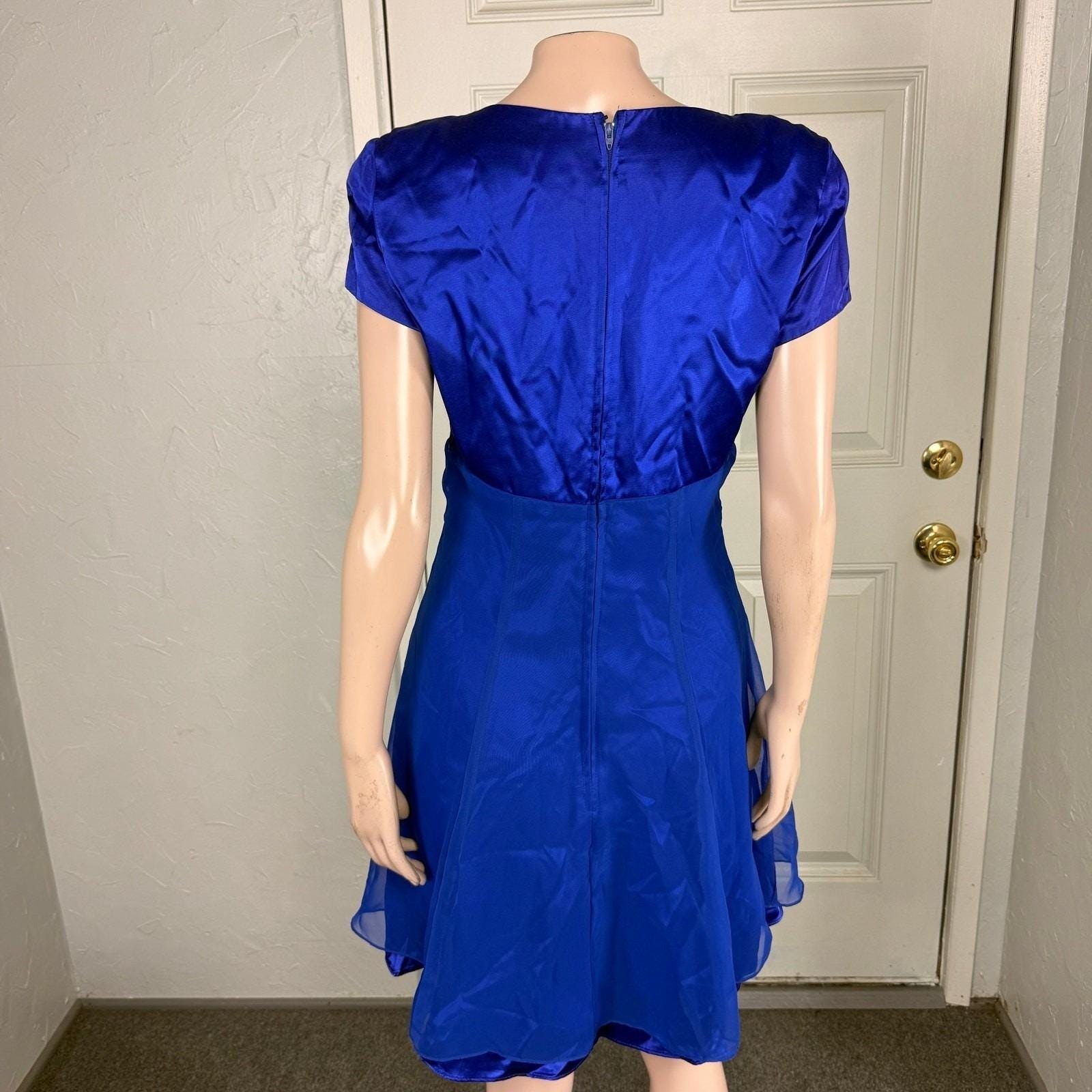 Vintage 80s 90s Niki Livas Prom Women’s Dress Formal Evening Homecoming Satin E8