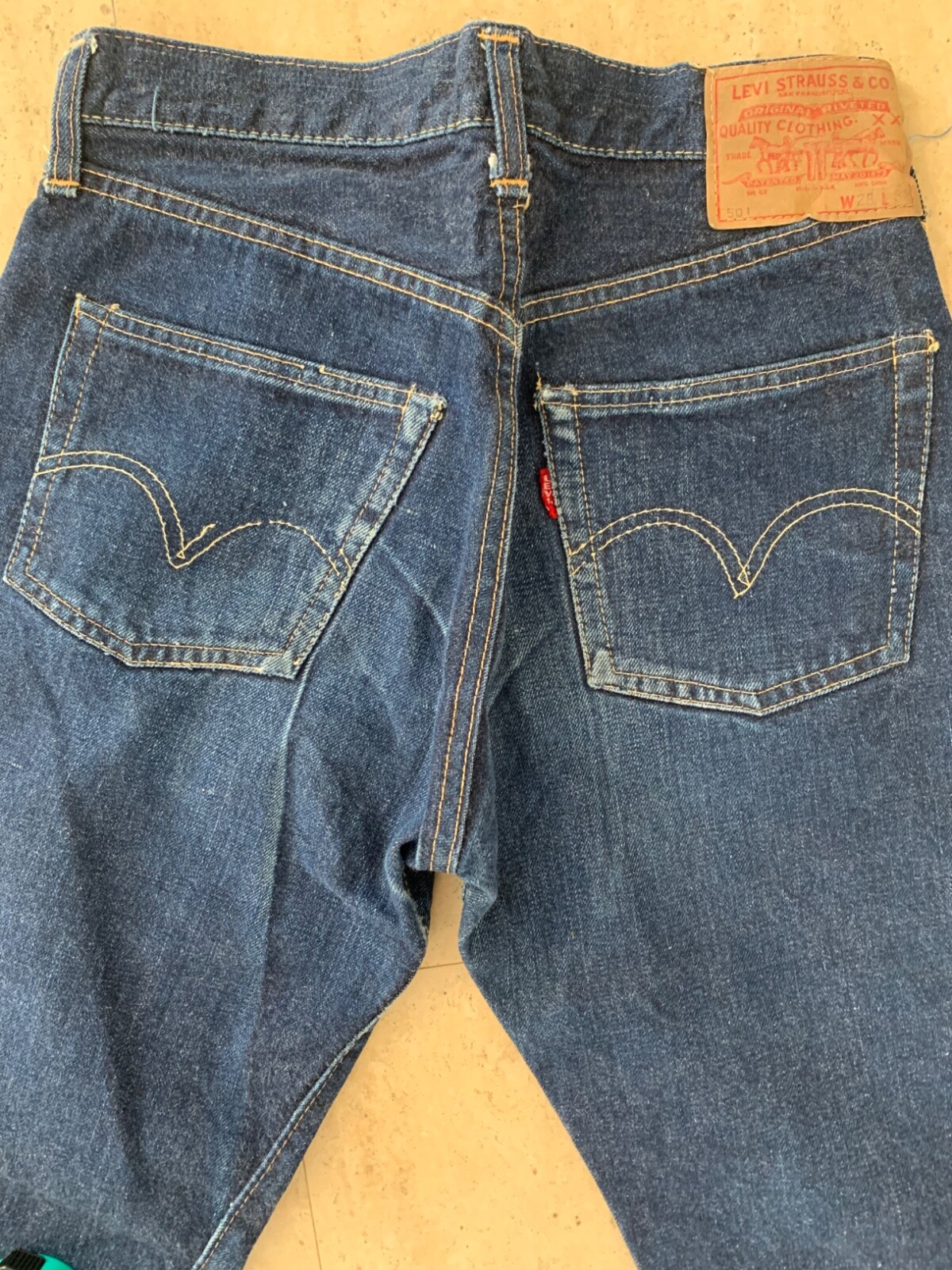Extremely Rare Vintage Levi’s 501 Big E Jeans – Pre-1969, Dark Blue Wash