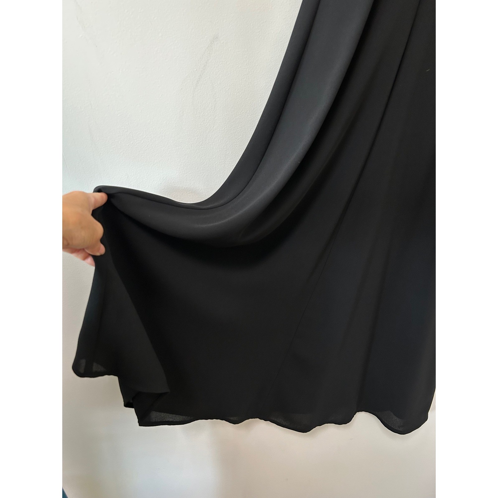 Beechers Brook Tuxedo Halter Maxi Dress Womens 8 Black Vintage Minimalist Gown