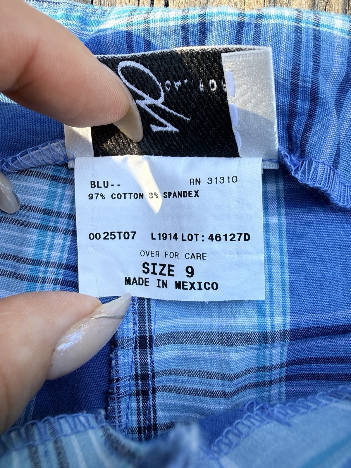 Vintage 90s IZ Byer New With Tags Plaid Capri Pants Women’s Size M