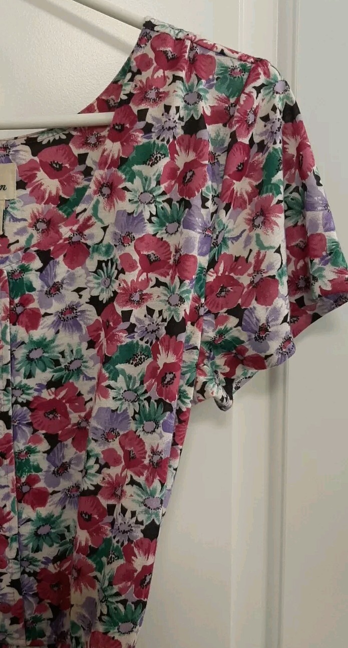 Vintage Darian Cottagecore Maxi Dress Belted Prairiecore 90’s Floral Size 14