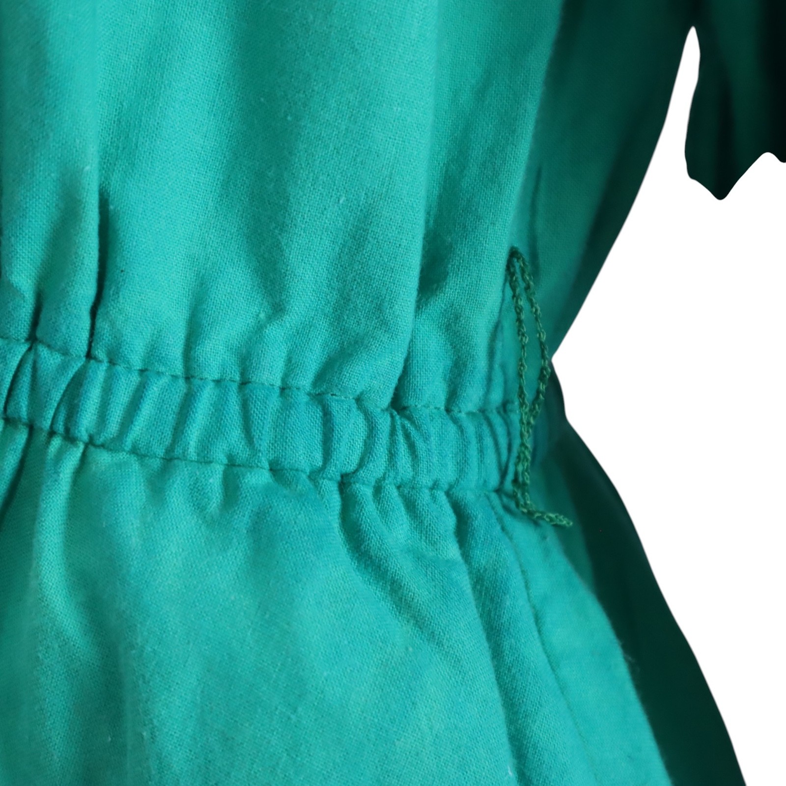 Vintage Panhandle Slim Western Dress Pleated Prairie Green USA 80s Women’s 12