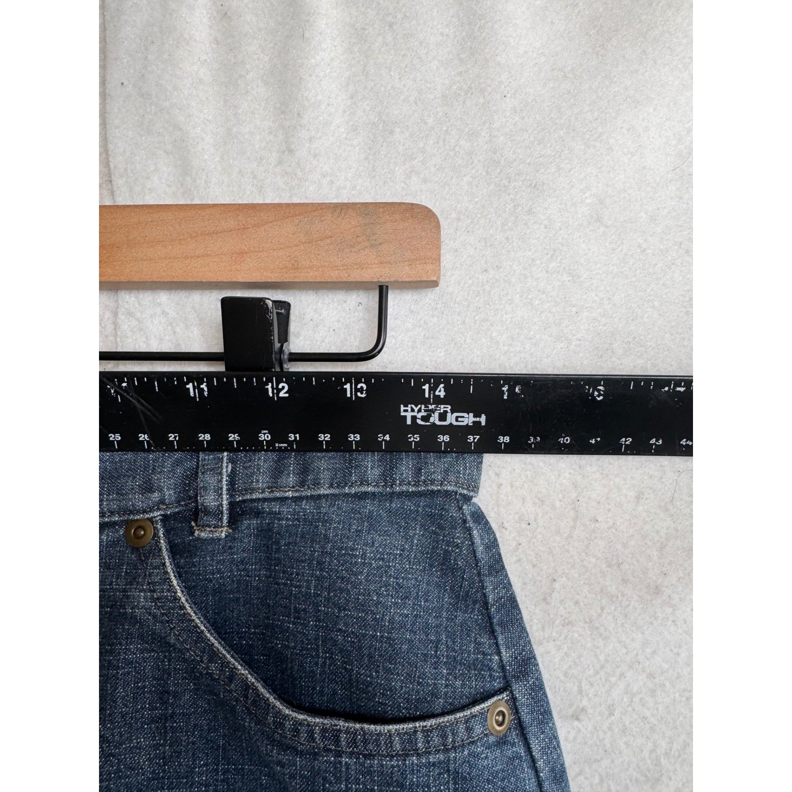 Gotcha Covered Vintage Denim Midi Skirt Indigo Blue High Waist Made in USA 8