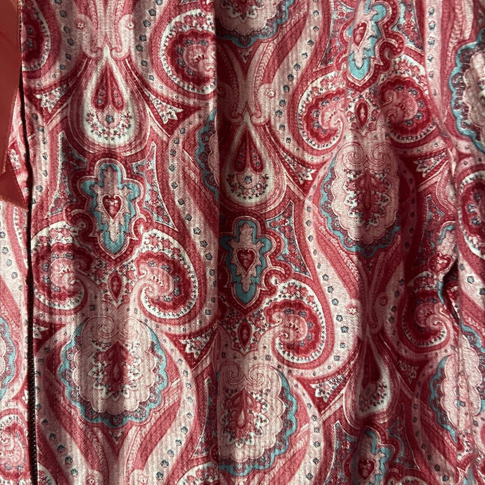 Vintage Milgrim Cotton Paisley Midi Dress Sm Med Boho Cottagecore Western Regal